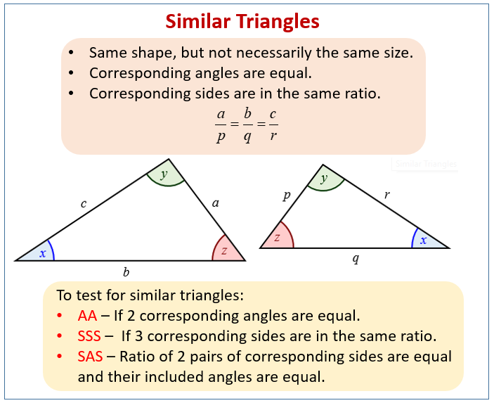 Congruence and Similarity (examples, solutions, worksheets, videos