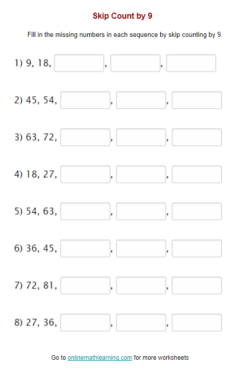 skip-count-by-9-worksheet-second-grade-printable-answers