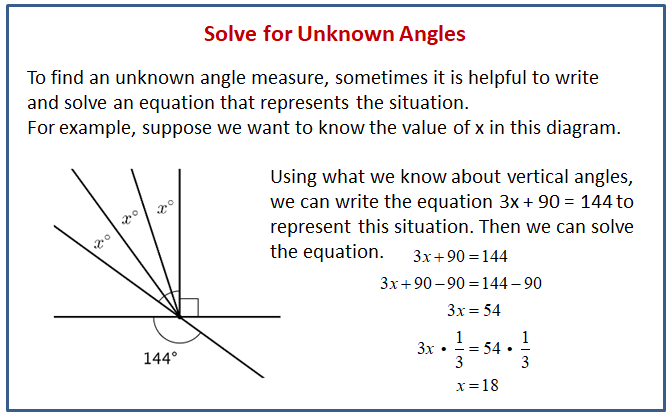 angle problems and solving equations worksheets