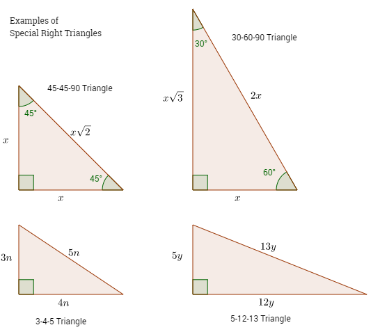 kuta special right triangles