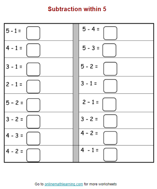 subtraction-within-5-worksheets-kindergarten-printable