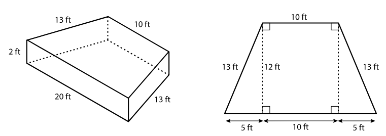 surface area of a trapezoidal prism worksheet