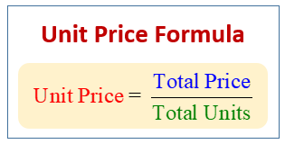 Unit Pricing Calculation