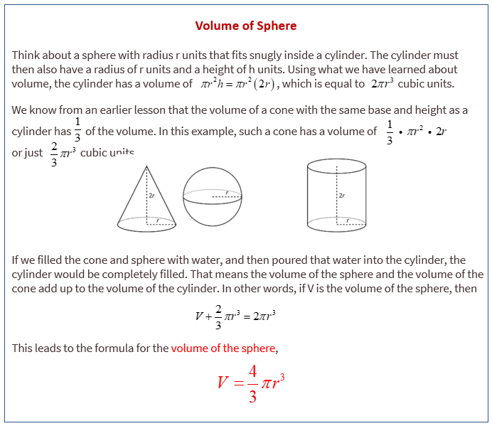 The Volume Of A Sphere