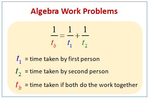 Math Work Problems (Video Lessons, Examples And Solutions)