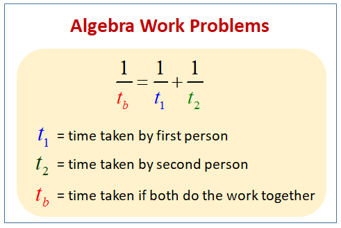 rate of work problem solving