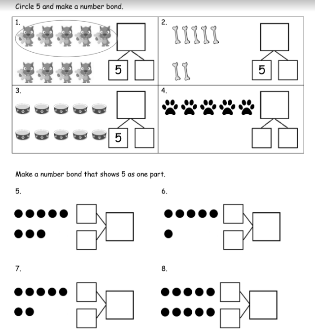Use 5 groups And Number Bonds solutions Worksheets Lesson Plans 