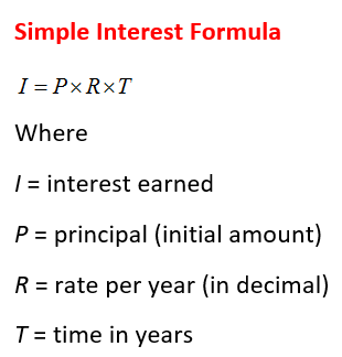 Simple Interest Formula